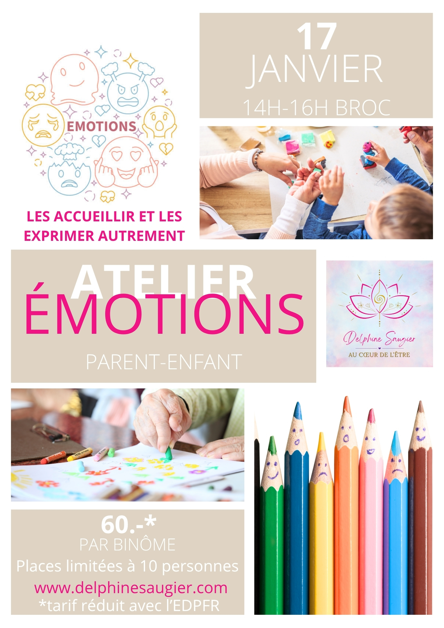 Atelier parent-enfant: À la rencontre de nos émotions, en douceur et en créativité